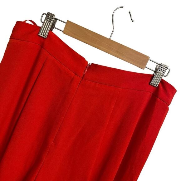 Catherine Malandrino Red High Rise Back Zip Flare Leg Dress Pants Size 6 NWT - Picture 5 of 6